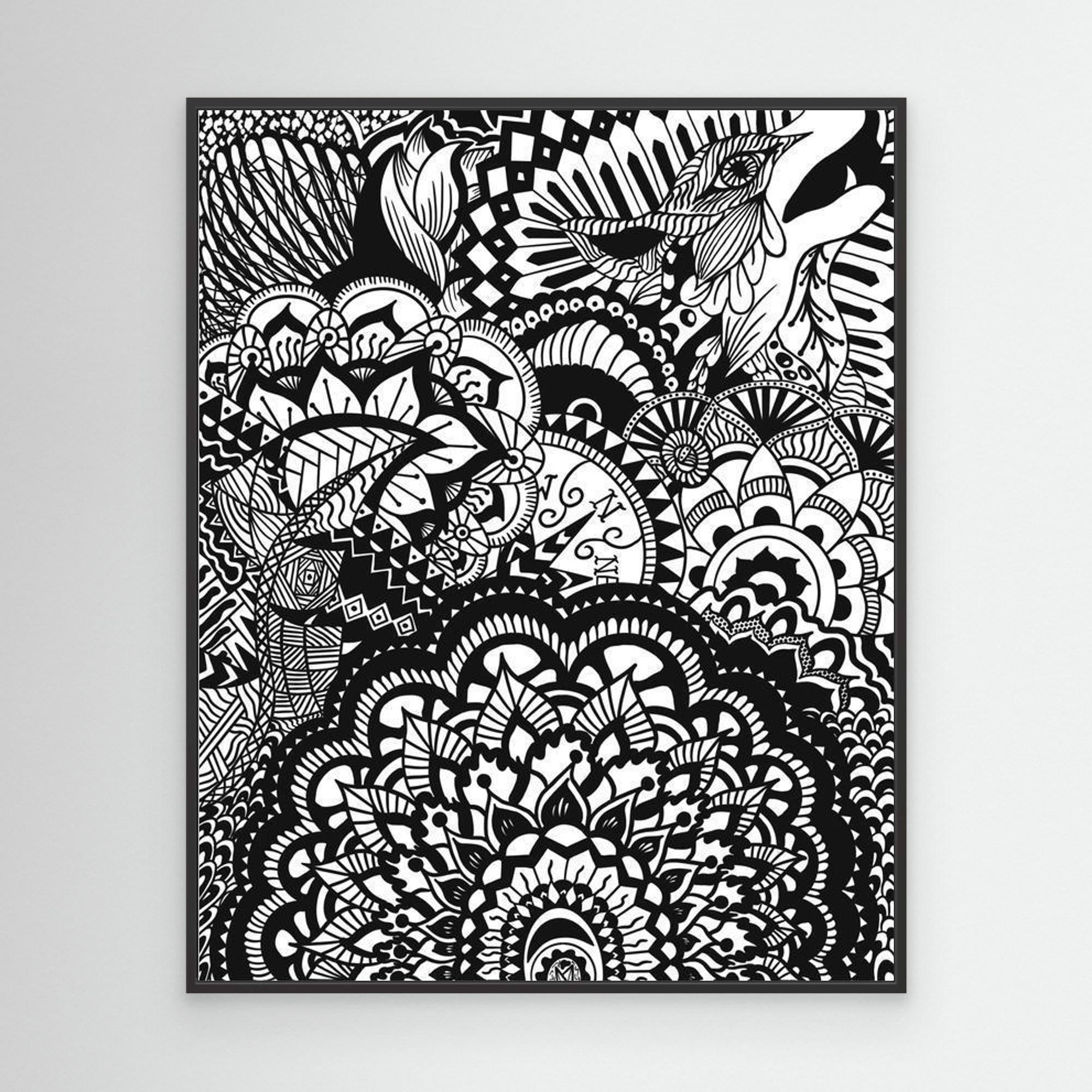 #01 Abstract wolf - (Canvas)